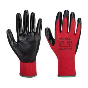 PORTWEST - A310R8RL Flexo Grip nitrile <b>red</b>/black <b>glove</b> - EAN 5036108261864 <b>GLOVES</b> - Product Image 1