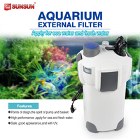 Filtre d'aquarium SUNSUN HW-3 avec lampe UV intégrée, filtres externes pour aquariums d'eau douce et d'eau salée