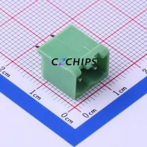 KF2EDGVC-5.0-2P Plug-in Terminal Block Through hole,P=5mm Connector Board-to-Board / Socket - Closed 1x2P 5mm Green - Product Image 1