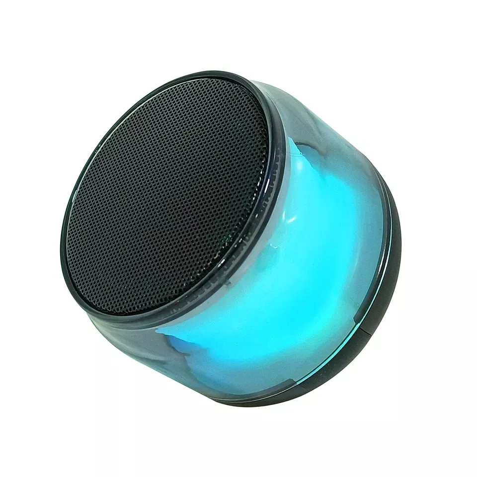 휴대용 충전식 무선 미니 Led 스피커 MP3 플레이어 스마트 폰 작은 라운드 휴대용 스피커