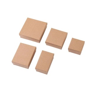 Boîte à bijoux de luxe marron avec tiroir, présentoir en papier pour rangement de boucles d'oreilles et colliers avec insert en éponge - Product Image 4