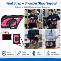 Funda Protectora 360° a Prueba de Golpes para Redmi Pad 2 Pro 12.1 Poco Pad M1 12.1 2025 con Soporte Giratorio, Correa para el Hombro, Apta para Niños