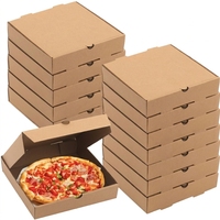 Boîte à pizza en carton ondulé écologique avec fermeture magnétique gaufrée pour la livraison et l'emballage de restaurants à emporter