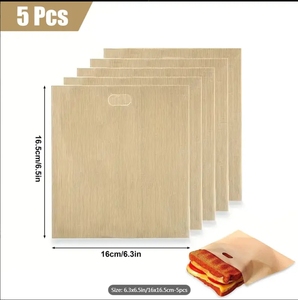 Factory Outlet Non-Stick Microwave Safe Antiseptic Reusable Grilled Cheese Toast Bags for Toast Sandwich Panini Snacks - Product Image 1