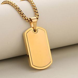 Personalized Simple Smooth Stainless Steel Men's Blank Necklace Pendant Custom Pendant Diy Jewelry Accessories for Necklace - Product Image 3
