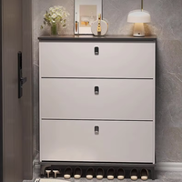 Meuble à chaussures d'entrée en bois moderne, style luxe léger, avec rangement de grande capacité de type seau, mobilier de maison