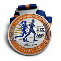Rancang Olahraga Anda Sendiri Logo Logam Maraton Lari Finisher Seng Paduan Desain Medali Kustom