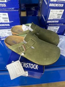 Chaussures Boken en cuir véritable avec semelle en liège, demi-mules pour hommes et femmes, décontractées et tendance, pour le dropshipping - Product Image 5