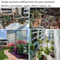 Sen Masine usine haute Simulation 4m grands faux arbres d'aménagement paysager personnalisé extérieur grandes plantes arbre d'algues artificielles