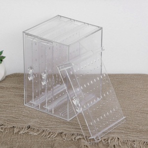 China Yageli Factory Wholesale Transparent Acrylic Ring Necklace <b>Box</b> Display Holder Drawer Jewelry Earrings Storage Organizer - Product Image 5