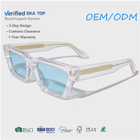 Lunettes de soleil tendance haut de gamme pour hommes et femmes 2026 – Lunettes personnalisées vintage UV400, polarisées, en acétate épais, de créateur