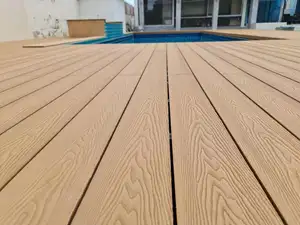 Plancher extérieur de Decking de Decking composé en plastique en bois pour grarden et villa