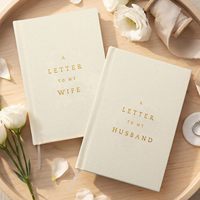 Libro de Votos Matrimoniales con Cubierta de Tela, Libro de Votos de Boda con Tapa Dura, Pequeño, Portátil, de Lino, Personalizable, Encuadernado, Libro de Compromiso
