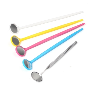 Extensions de cils Miroir d'inspection Vérification des cils Bouche et dents Petit miroir à cils à main en acier inoxydable - Product Image 6