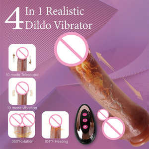 Consolador vibrador de silicona realista, máquina consolador de rotación grande, consolador de empuje con calefacción para mujeres - Product Image 2