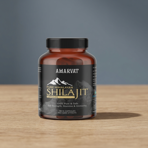 Amarvat Natural <b>Shilajit</b> Capsules Premium <b>Himalayan</b> Mineral Formula for Everyday Vigor Energy Vitality Active Lifestyle Fitness - Product Image 1