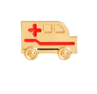 سيارة إسعاف بروش الصليب الأحمر دبابيس الطبية المخصصة دبابيس مجوهرات مخصصة المينا دبوس الصانع لطلاب الطب