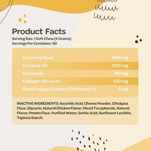 Complément articulaire pour chiens OEM ODM - Soulagement de la douleur articulaire chez le chien - Glucosamine, chondroïtine, curcuma, friandises à mâcher molles - Product Image 5