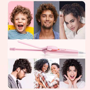 Rizador de pelo eléctrico profesional de 9 mm, rizador de pelo en forma de pera, rodillo de cerámica para rizar el cabello, rizador de pelo para salón de belleza - Product Image 5