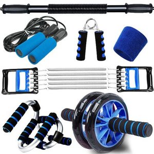Thể Hình Cơ Bắp Tập Thể Dục Thiết Bị Tập Thể Dục <span class=keywords><strong>AB</strong></span> Bánh Xe Lăn Set Với Handgrip Pullers Nhảy Dây Đầu Gối Pad - Product Image 4