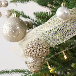 2025 nouveau desgin décorations de noël ensemble arbre en PVC avec étoile/<span class=keywords><strong>flocon</strong></span>/boules/clinquant/arbre jupe ornements - Product Image 5