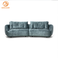 Canapé modulaire en tissu velours italien de luxe, meubles de salon, canapé moderne, ensemble de canapés, combinaison modulaire, canapé double incurvé