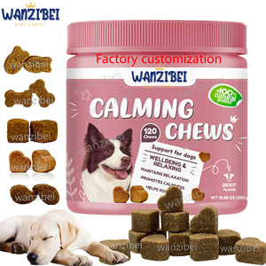 Etiqueta personalizada de fábrica, suplementos nutricionales para mascotas, calmantes, masticables suaves, alivio de la ansiedad y el estrés, tratamiento calmante avanzado para perros, cuidado de la salud - Product Image 1