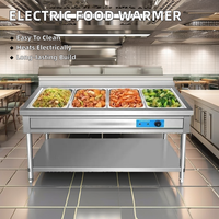 Réchaud alimentaire électrique professionnel en acier inoxydable isolé, pour buffet, table de salle à manger, équipement de cuisine commercial, 1000-3000W, 220V
