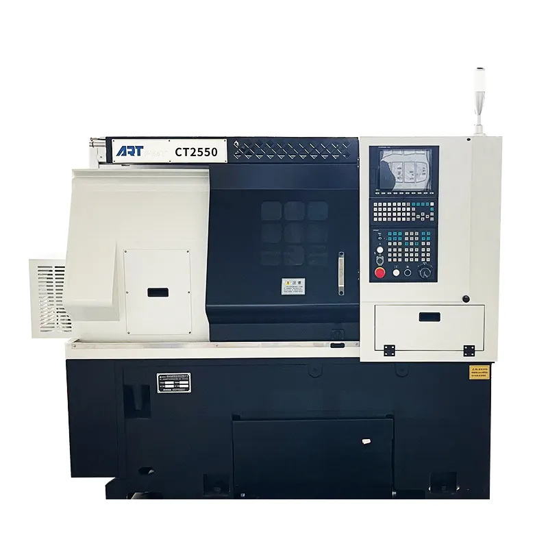 금속 절단 용 소형 경사 침대 CNC 선반 CT2550 FANUC 시스템 CNC 선반