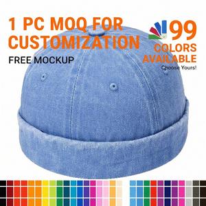 Gorro Retro AZOV con Efecto Desgastado, sin Visera, con Logo Personalizado, Estilo Hip Hop, Gorro Chino <span class=keywords><strong>Yupi</strong></span> - Product Image 1