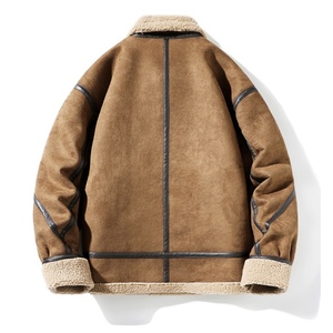 <span class=keywords><strong>Veste</strong></span> en <span class=keywords><strong>cuir</strong></span> velours suédé pour <span class=keywords><strong>homme</strong></span>, doublée polaire, épaisse, en <span class=keywords><strong>cuir</strong></span> et <span class=keywords><strong>fourrure</strong></span>, coupe ample, col oversize, manteau d'extérieur Sehe Fashion - Product Image 6