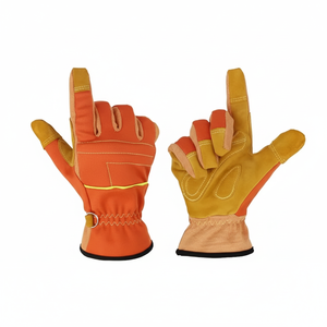 Gants de sécurité pour la lutte contre les incendies, thermiques, respirants, écologiques, résistants au feu, en cuir croûte, compatibles écran tactile - Product Image 1