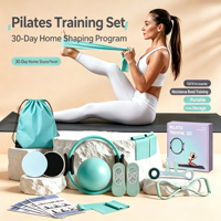 Ensemble d'entraînement Pilates complet, kit d'entraînement tout-en-un, exercice du corps entier, adapté aux débutants, sac de rangement pour salle de sport à domicile, nylon EVA