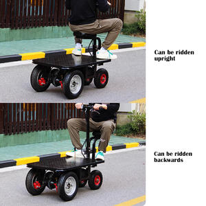 750 किलोग्राम भारी शुल्क इलेक्ट्रिक प्लेटफॉर्म ट्रोली कार्ट फ्लैटबेड कार्गो फोल्डेबल पोर्टेबल इलेक्ट्रिक शक्तिशाली प्लेटफॉर्म ट्रॉली - Product Image 2