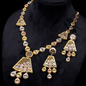 Collares de Oro de 3 Tonos al por Mayor, Collares Tricolor, Joyería de Moda, Collares de Oro Multitono, Conjunto de Joyería de 3 Tonos - Product Image 1