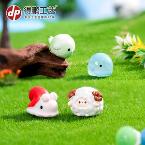 Dp <b>Miniature</b> Sheep Figurines Resin Animal Garden Ornaments Indoor Outdoor Decor - Product Image 4