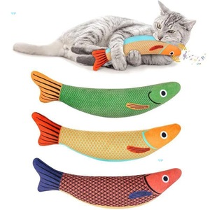Fabricante al por mayor interactivo <span class=keywords><strong>Catnip</strong></span> Crinkle Sound Toys Saury <span class=keywords><strong>Fish</strong></span> Squeak Juguetes para mascotas - Product Image 1