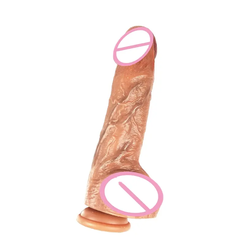 Vine réaliste de taille énorme Gode réaliste photos de pénis artificiel en silicone en caoutchouc faux bâton pour les femmes et les hommes plaisir sexuel anal