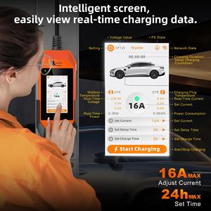 Cargador Solar para Vehículos Eléctricos Feyree GBT Monofásico de 3.5 kW, Corriente Ajustable de 16A, Estación de Carga de CA para Autos Eléctricos, Cable de 5 Metros con Aplicación WiFi - Product Image 3