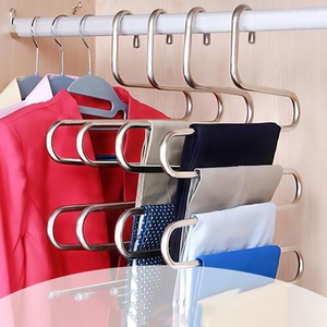 Colgador multifuncional de acero inoxidable para pantalones en forma de S, organizador de ropa, estante para pantalones - Product Image 4
