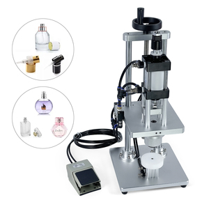 Máquina neumática de crimpado y tapado de botellas para perfumes, cosméticos, viales de vidrio, tapas de aluminio, bomba pulverizadora semiautomática de sobremesa - Product Image 1