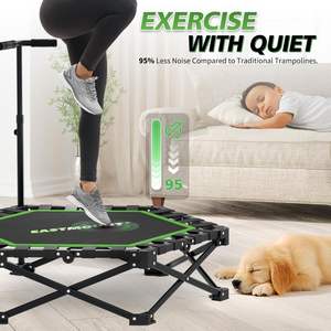 Premio trampolino 42 "pieghevole Fitness trampolino PVC Mini Rebounder con manico all'aperto esercizio pieghevole in PVC trampolino - Product Image 3