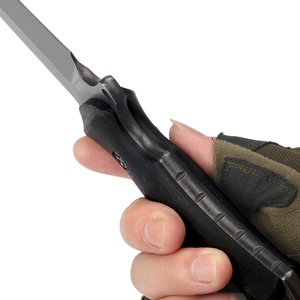 Cuchillo de Caza y Camping Personalizable OEM de Grado Profesional para Exteriores, Hoja Recta, Borde Dentado Reforzado, Acero Inoxidable, Mango G10 - Product Image 5