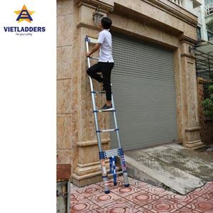 Nhiệm vụ nặng nề Nhôm 3.8m Kính thiên văn mở rộng thang ngoài trời có thể gập lại thẳng loại thiết kế an toàn - Product Image 2