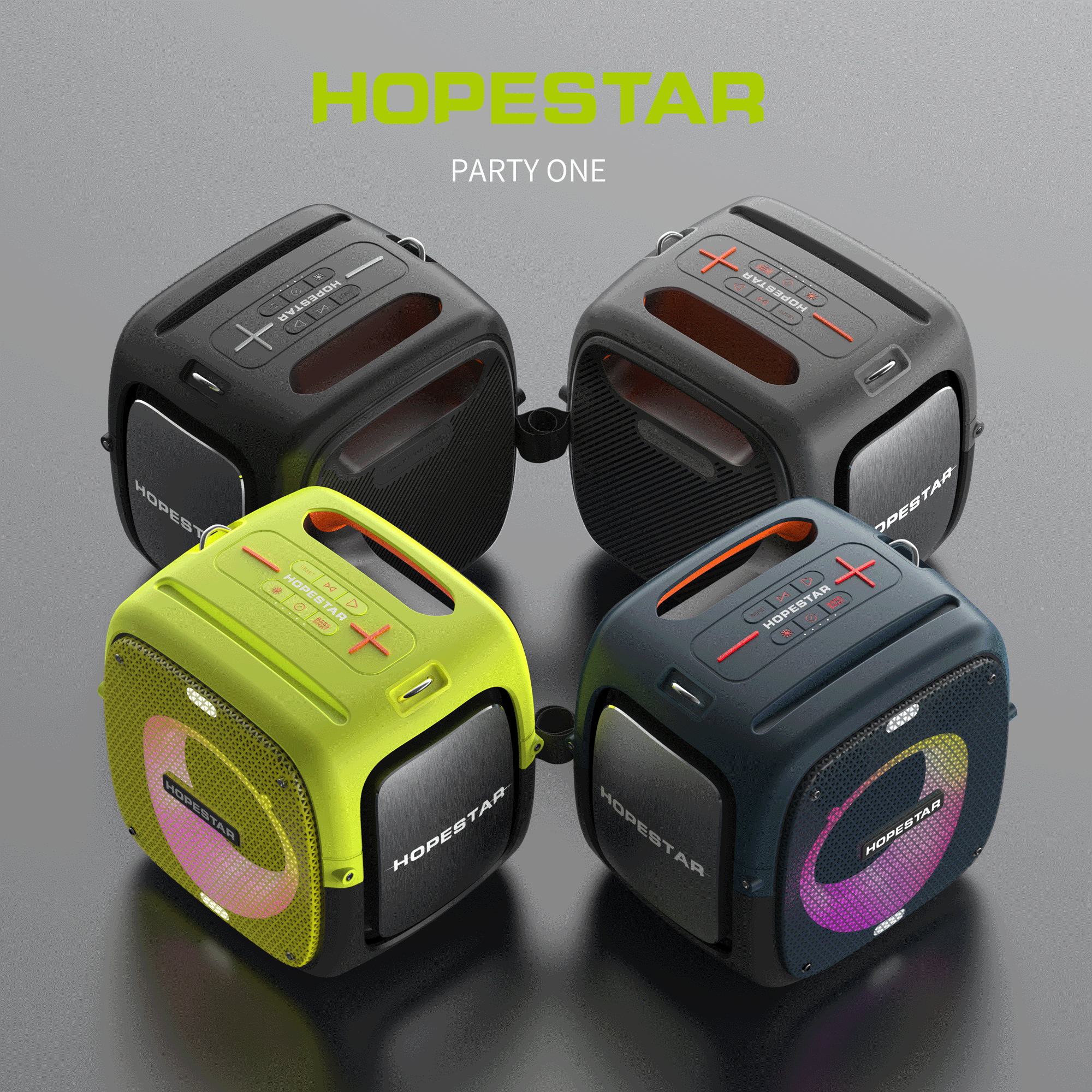 Party One HopeStar防水ポータブルスピーカーハンドヘルド