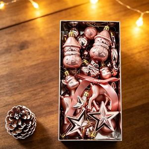 45 Pieces Set Christmas Decorations Bow Deer Snowman Star <b>Candy</b> Electroplated Ball Irregular Christmas Ball Tree Ornaments - Product Image 2