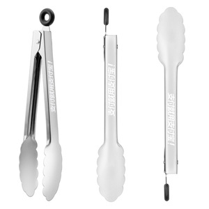 Plump Stainless Steel Food Tongs Wave Edge Design Multipurpose BBQ Tools Heat Resistant - Product Image 3
