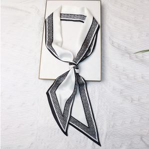 XinHe Multi Usage Nouveau Design Imprimé Long Foulard En Soie Foulards Sac À Main Écharpe Foulards En Soie Ruban pour Femmes Élégant - Product Image 5