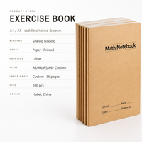 Cuaderno A4 A5 con Logotipo Personalizado al por Mayor, Encuadernación Cosida y con Grapa, Cuaderno de Ejercicios para Estudiantes, Suministros de Oficina