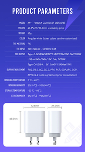 <span class=keywords><strong>Chargeur</strong></span> mural australien double port Type C et USB PD QC 30W réel GaN rapide pour Apple iPhone Samsung A17 Honor X9b <span class=keywords><strong>Motorola</strong></span> - Product Image 5